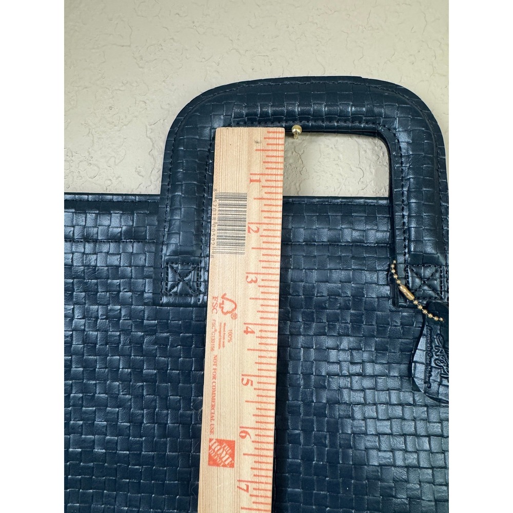 Hazel America's Case Maker Vintage Navy Blue Woven Briefcase Portfolio USA Made - Picture 11 of 12